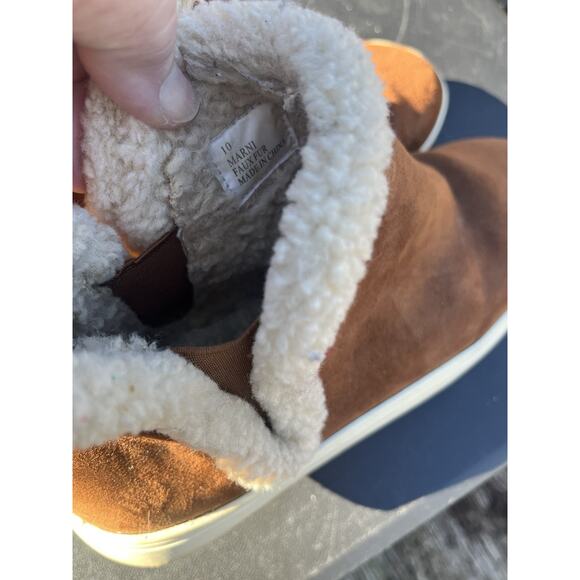 Lexi & Abbie Women's Brown Hickory Suede Sheepskin Wool Boots Size 10 GUC - Picture 8 of 8